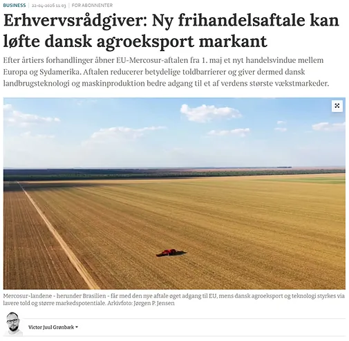 De Siqueira Consulting Contributes to National Coverage on EU–Mercosur Trade Agreement